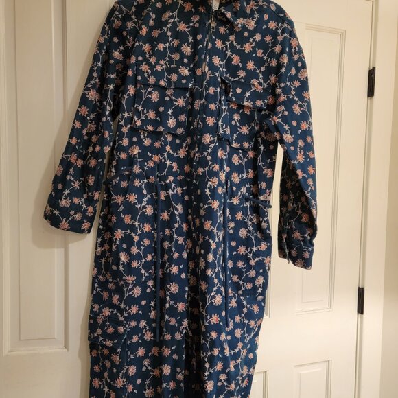 Women's Floral Print Long Sleeve Jumpsuit - Future Collective Jenny Lopez Sz 14 - Picture 2 of 6